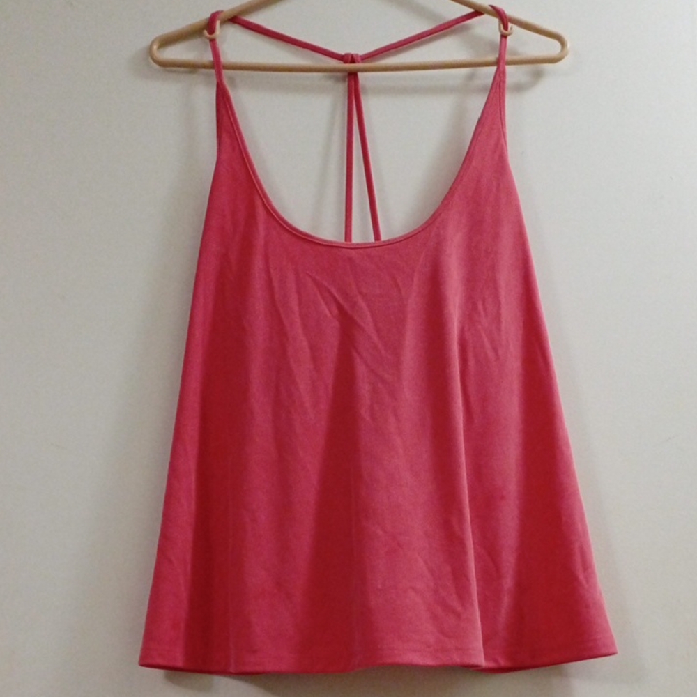 Old Navy Coral Pink  Spaghetti Criss Cross Strap Camisole Top Women's Size XL